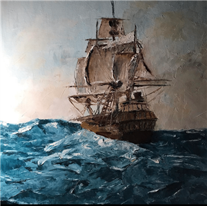 BAYA Art Exhibition - Sailing in the Blue by Sarah Stair